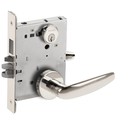 Schlage Schlage L-Series, Entrance Mortise Lock, A Rose, 07 Lever, Grade 1 Mortise Lock, Conventional Cylind L9453P 07A 625